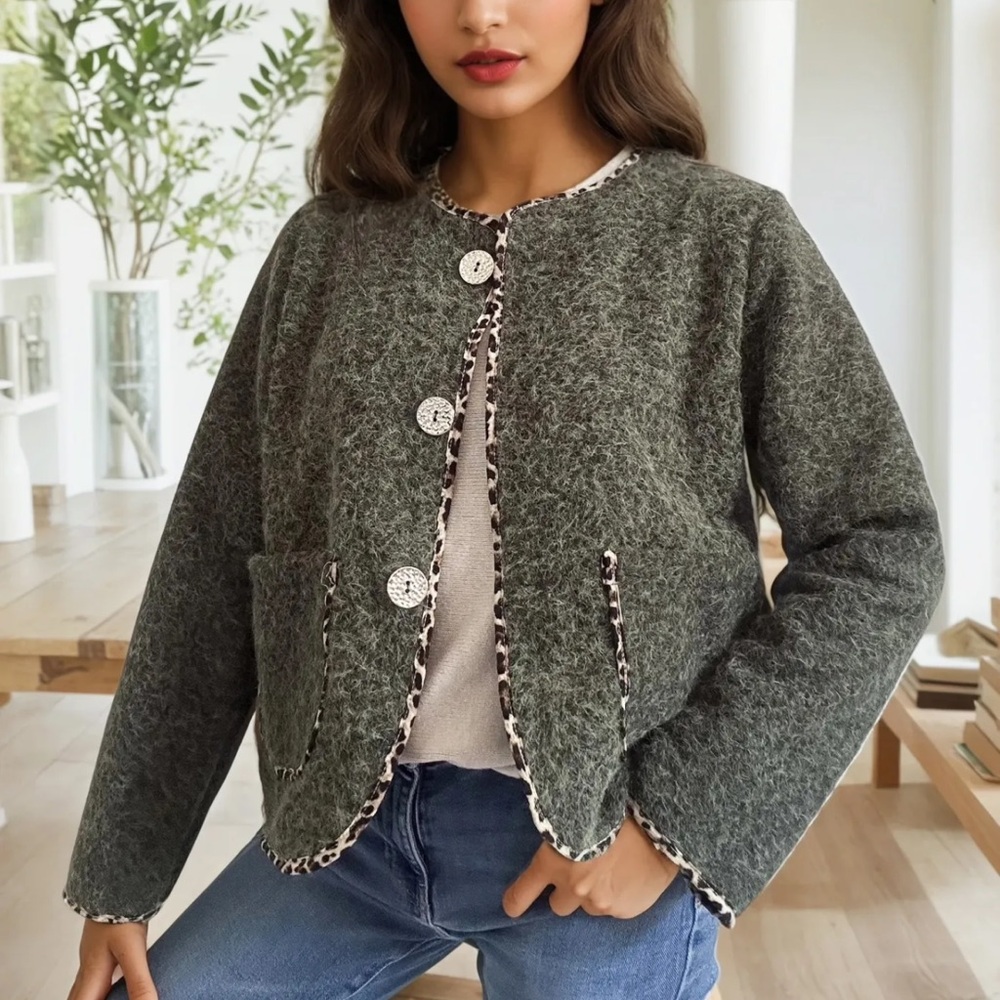ShopEvelynne Gray Teddy Jacket